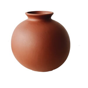 Tehlovočervená keramická váza Rulina Toppy