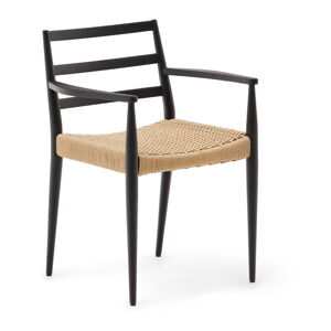 Čierne/v prírodnej farbe jedálenské stoličky v súprave 2 ks z dubového dreva Analy – Kave Home