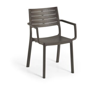 Tmavosivá plastová záhradná stolička Metaline – Keter