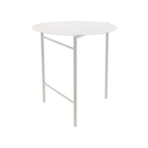 Biely kovový okrúhly jedálenský stôl ø 70 cm Disc – Zone