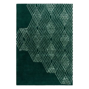 Zelený vlnený koberec Flair Rugs Diamonds, 160 x 230 cm
