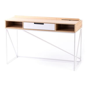Pracovný stôl s doskou v dubovom dekore 48x120 cm Odel – Homede