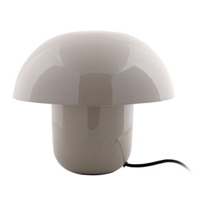 Sivá stolová lampa s kovovým tienidlom (výška  25 cm) Fat Mushroom – Leitmotiv