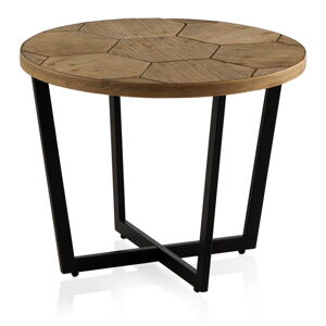 Konferenčný stôl s čiernou železnou konštrukciou Geese Honeycomb, ⌀ 59 cm