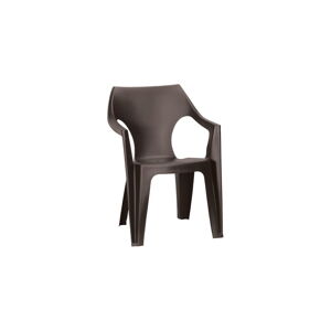 Hnedá plastová záhradná stolička Dante – Keter