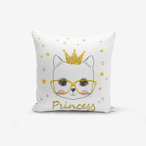 Obliečka na vankúš s prímesou bavlny Minimalist Cushion Covers Princess Cat Modern, 45 × 45 cm