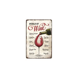 Nástenná dekoratívna ceduľa Postershop World of Wine
