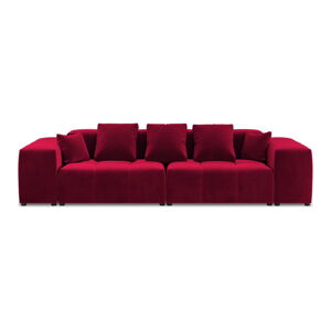 Červená zamatová pohovka 320 cm Rome Velvet - Cosmopolitan Design