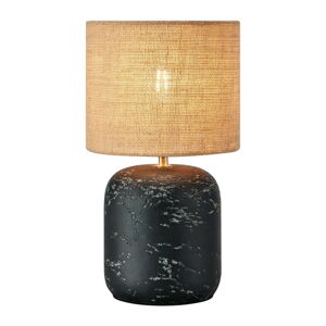 Čierna/v prírodnej farbe stolová lampa s tienidlom z juty (výška  32,5 cm) Montagna – Markslöjd